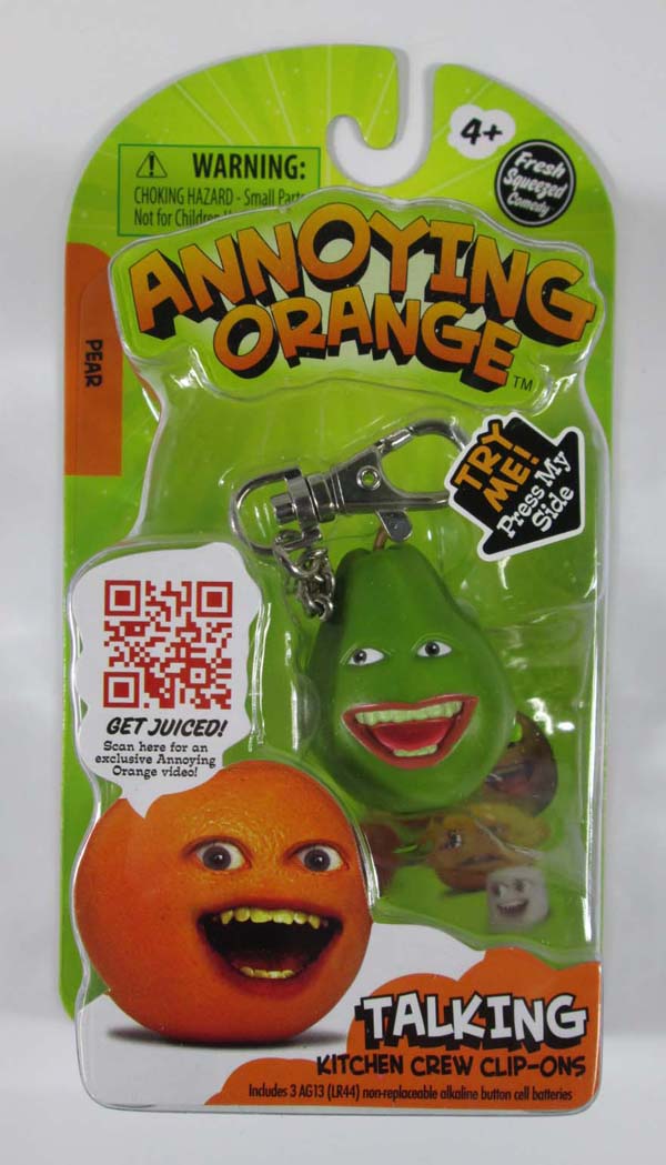 Annoying Orange Talking Kitchen Crew Clip-on Collectible * Pear Nip 