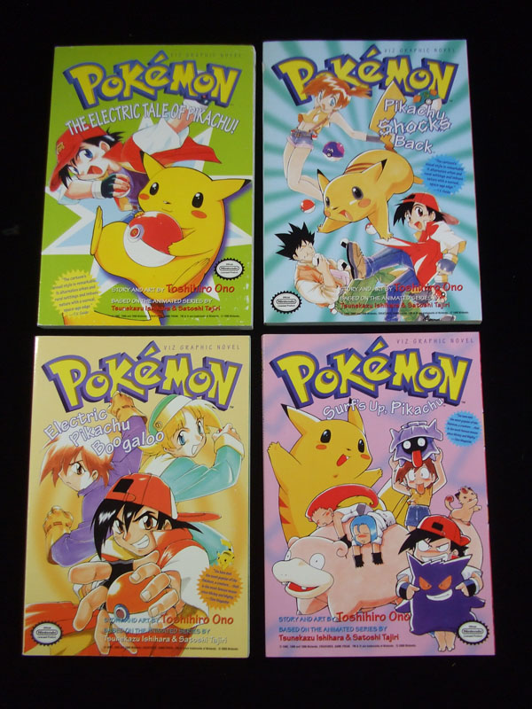 Lot of (4) Pokemon Graphic Novels Volume 1, 2, 3, & 4 Paperback Books Mint